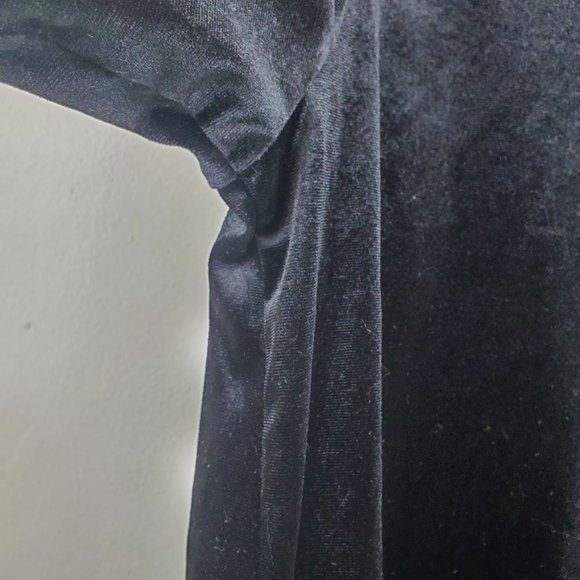 Old Navy Women's Black Velour Short Sleeve Round Neck Top Spring L Large - Picture 5 of 9